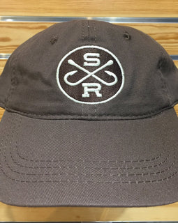 Southern Reel Outfitters hat Black round southern reel outfitters round logo.