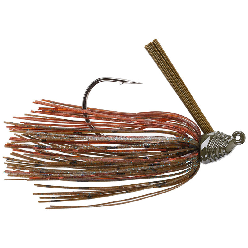 Load image into Gallery viewer, 6th Sense Divine Hybrid Jig with fiber weed guard, hybrid head, and natural color pattern for versatile bass fishing.
Jungle Craw