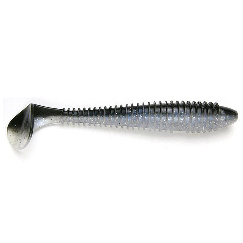 Load image into Gallery viewer, Keitech 4.3in Fat Swing Impact Swimbaits - Black Shad