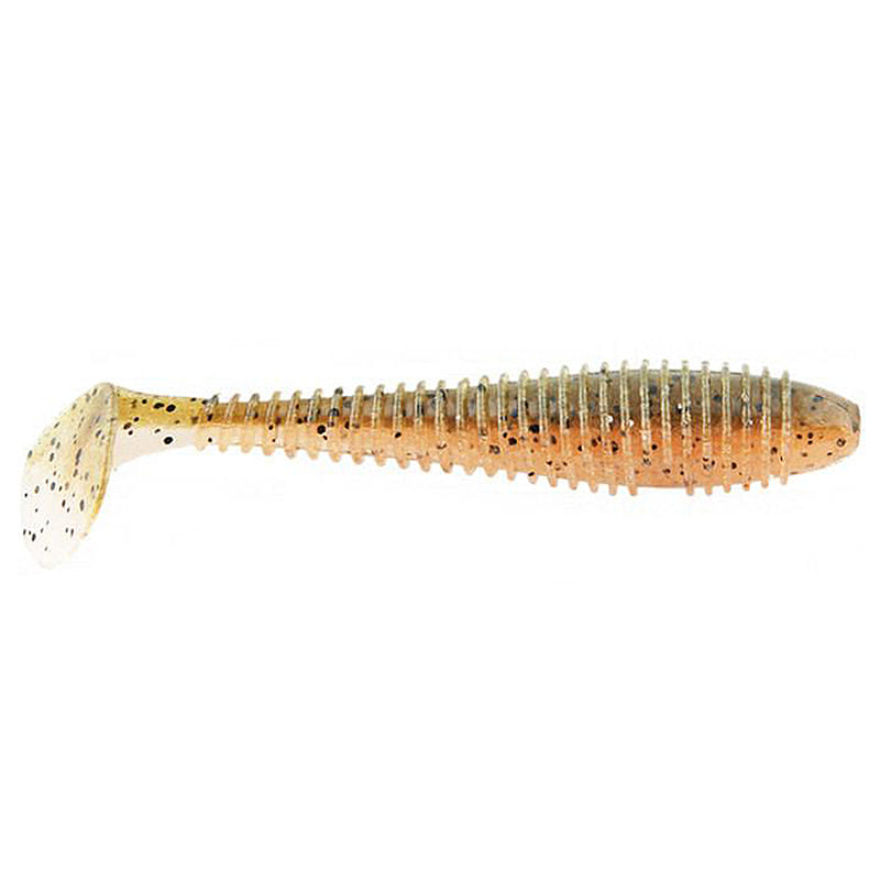 Load image into Gallery viewer, Keitech 4.3in Fat Swing Impact Swimbaits - Green Pumpkin Fire