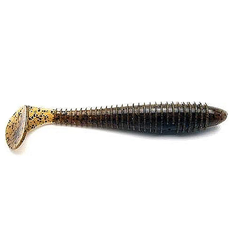 Load image into Gallery viewer, Keitech 4.3in Fat Swing Impact Swimbaits - Green Pumpkin Pepper