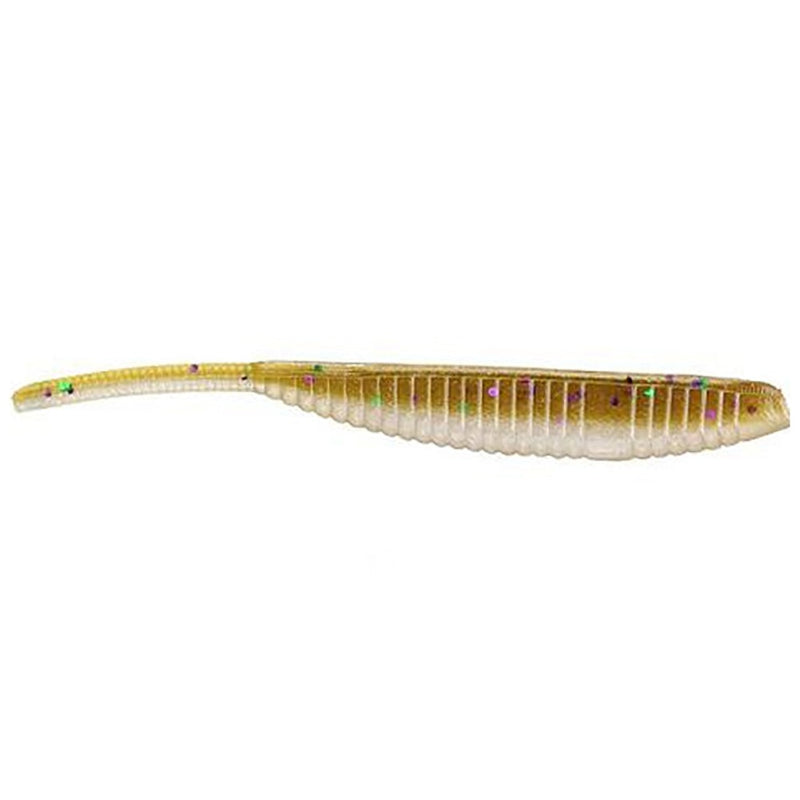 Load image into Gallery viewer, Yamamoto-Shad-Shape-Worm-light-green-pumpkin-purple-flake