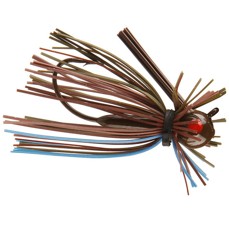 Load image into Gallery viewer, Jewel Heavy Cover Finesse Football Jigs - Old School Brown Green Blue