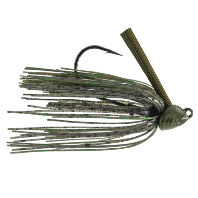 Load image into Gallery viewer, 6th Sense Divine Hybrid Jig with fiber weed guard, hybrid head, and natural color pattern for versatile bass fishing.
Prayed Grass