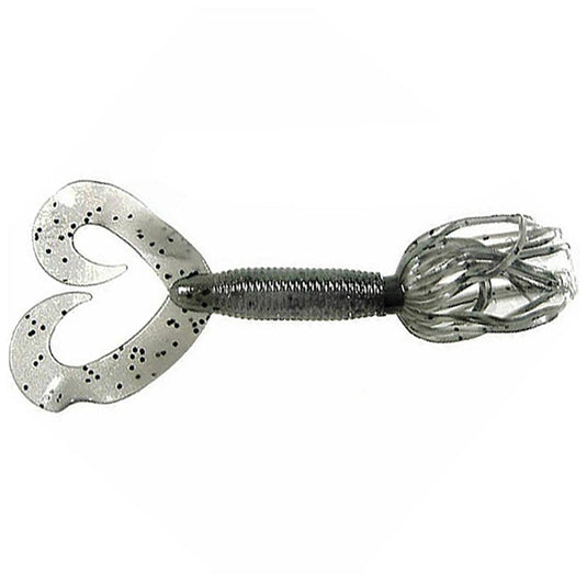 Yamamoto-Double-Tail-Hula-Grub-Smoke-Large-Black-Flake