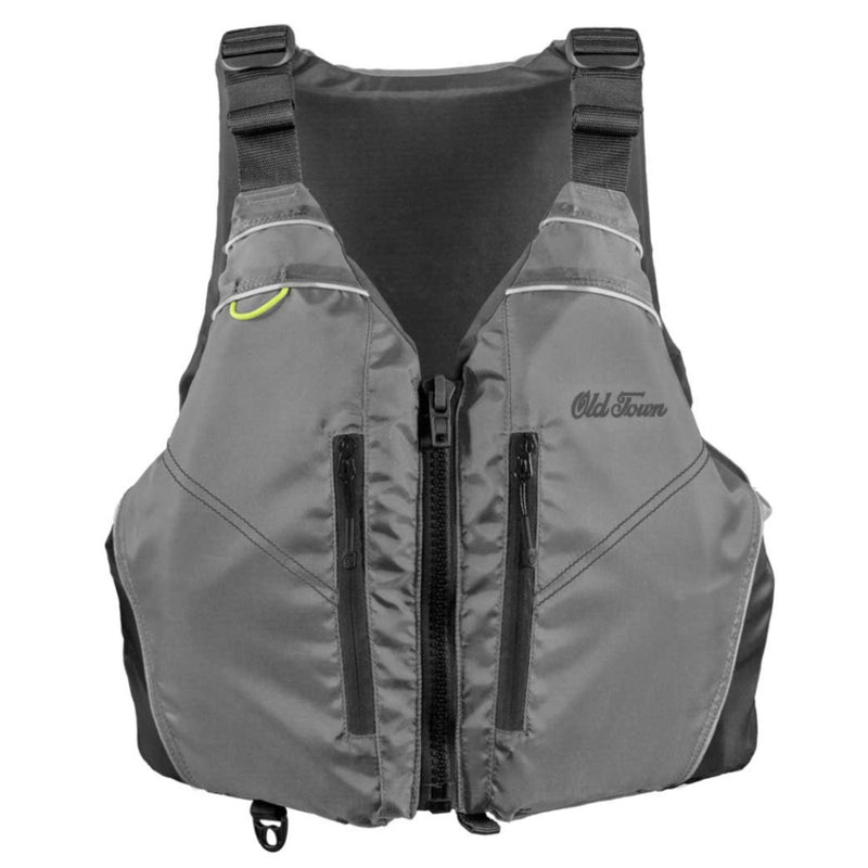 Load image into Gallery viewer, Old Town Riverstream PFD in silver and gray – lightweight and breathable life vest for paddling and boating