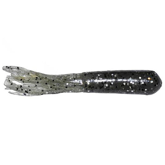Right Bite Baits Large Salty Tube - Smoke Black Gold Flake