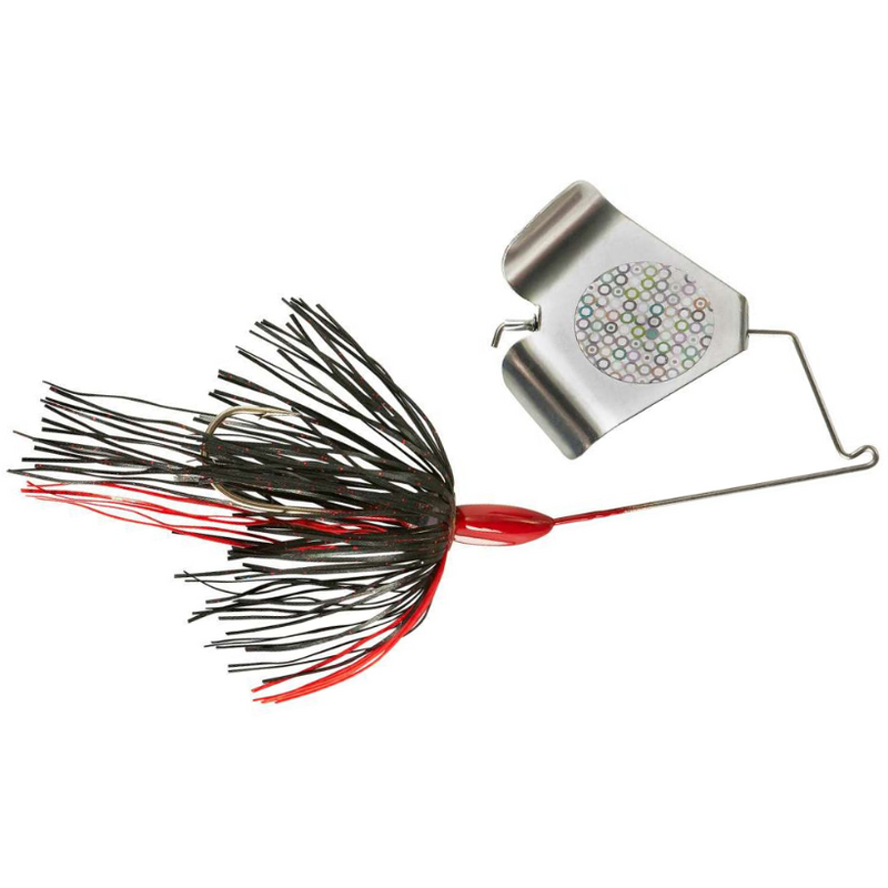 Load image into Gallery viewer, War Eagle Buzz Baits - Black and Red with Silver Blade