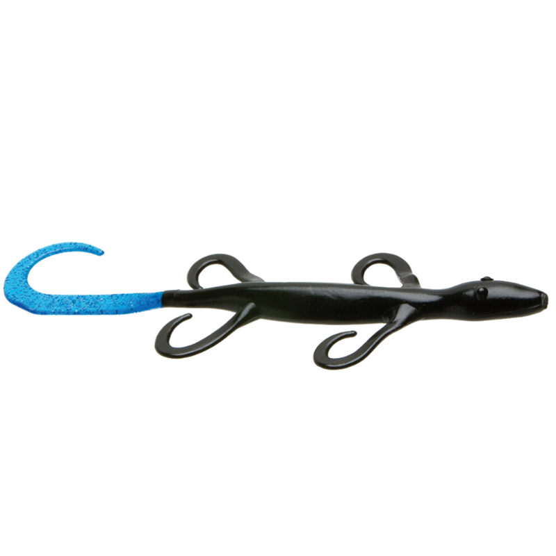 Load image into Gallery viewer, Zoom 6'' Lizards - Black with Blue Tail