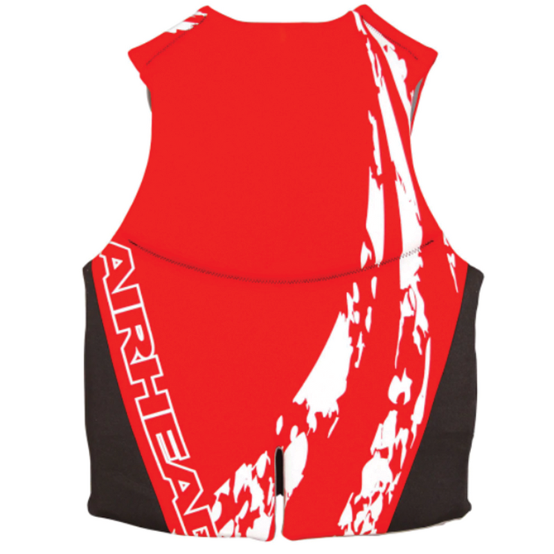 Load image into Gallery viewer, Airhead Swoosh Neolite Life Vest - Red, White, and Black - Rear View