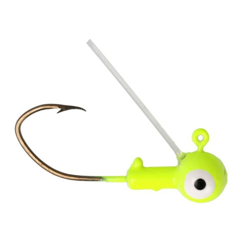 Load image into Gallery viewer, Eagle Claw Pro-V Weedless Ball Head Jigs - Yellow
