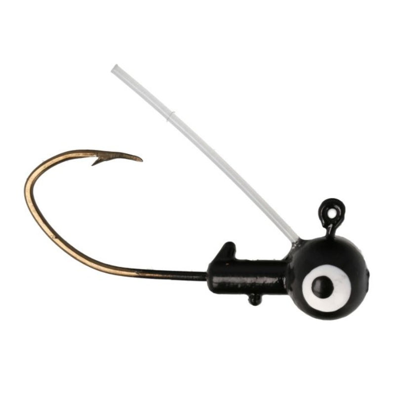 Load image into Gallery viewer, Eagle Claw Pro-V Weedless Ball Head Jigs - Black