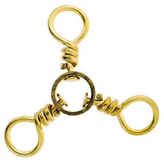 Eagle Claw 3 Way Swivels - Brass