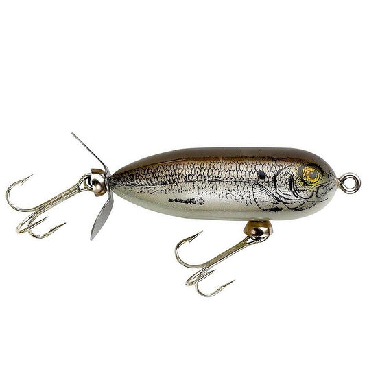 Heddon Lures Tiny Torpedo Topwater Lure G-Finish Shad