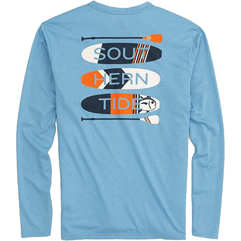 Load image into Gallery viewer, Southern Tide Paddleboard Stack LS Performance T-Shirts - Boat Blue