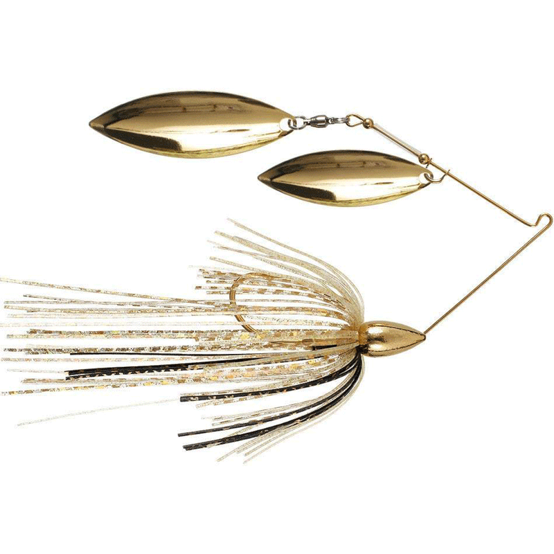 Load image into Gallery viewer, War Eagle Gold Double Willow Spinnerbaits