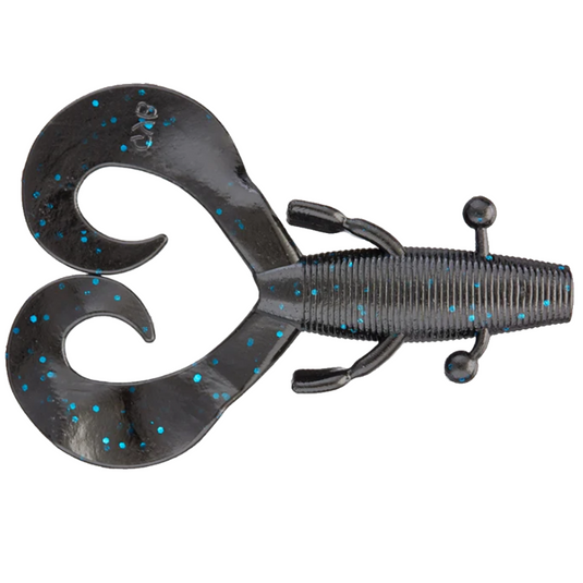 Yamamoto Cowboy Creature Baits - Black with Large Blue Flakes