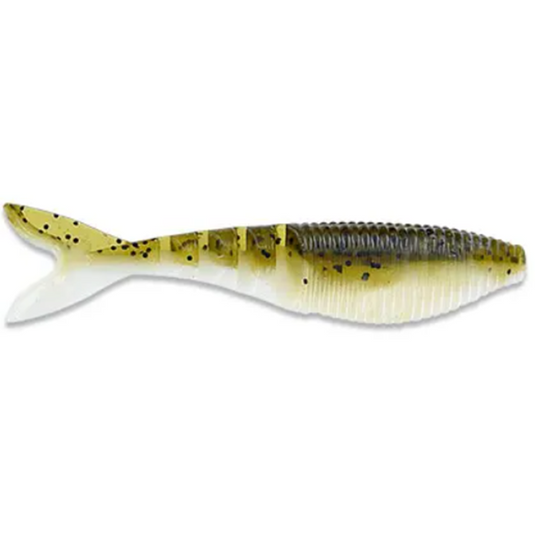 Yamamoto Zako Swimbait Minnows - Green Pumpkin with White
