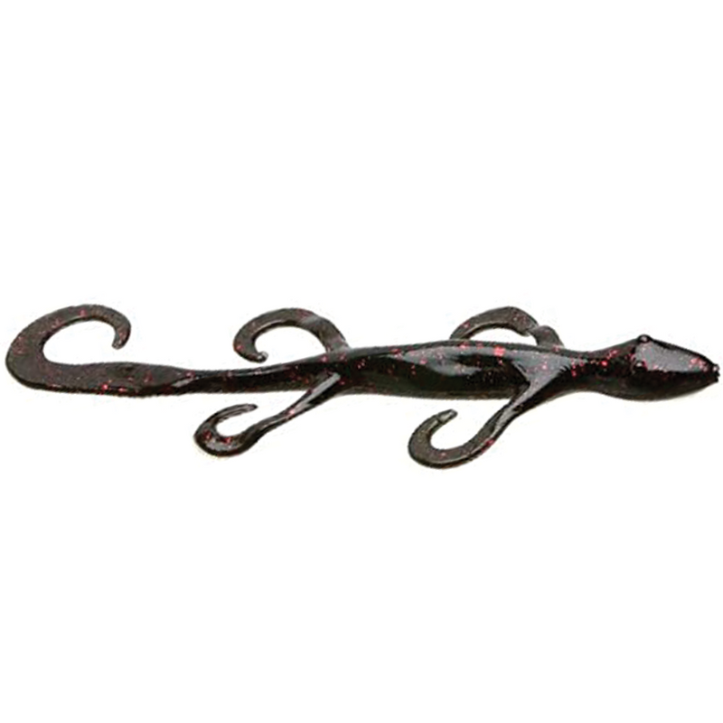 Load image into Gallery viewer, Zoom 6'' Lizards - Black Red Glitter