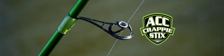 ACC Crappie Stix crappie fishing rods designed for jigging, casting, and spider rigging for crappie fishing