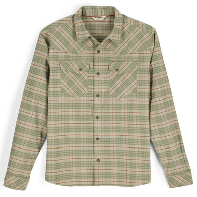 Green plaid shirt on a white background