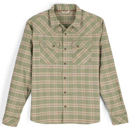Green plaid shirt on a white background