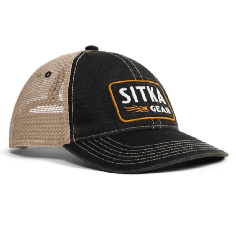 Load image into Gallery viewer, Sitka Heritage Patch Vintage Trucker Hat - Low Pro - Sitka Black

