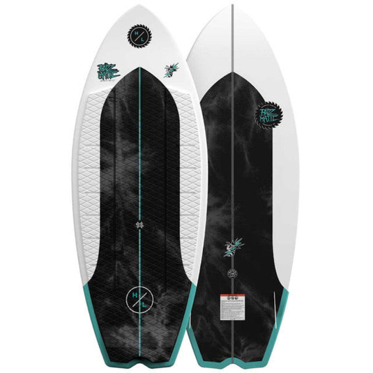 Hyperlite Buzzmatic Wakesurf Board - White and Black