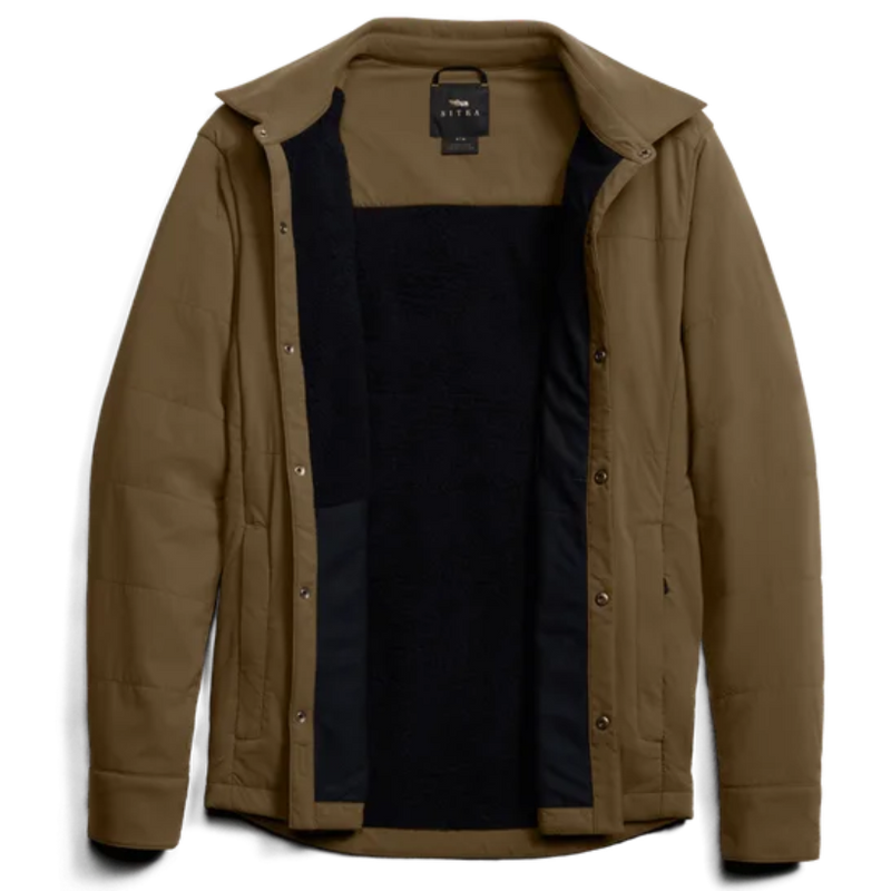 Load image into Gallery viewer, Brown jacket with black lining on a white background
