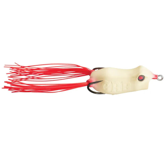 Copper Red Baits Loud Mouth Frog 2.5 inch hollow body topwater frog bait for bass fishing in heavy cover - Bone