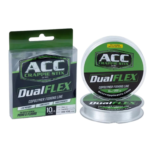 ACC Dual-FLEX Copolymer Fishing Line - Clear - Monofilament - 10lb