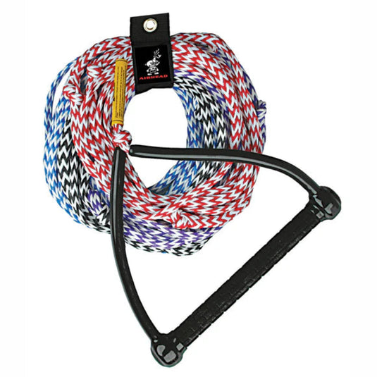 Airhead 4 Section Water Ski Tow Rope - Red/Black/Blue