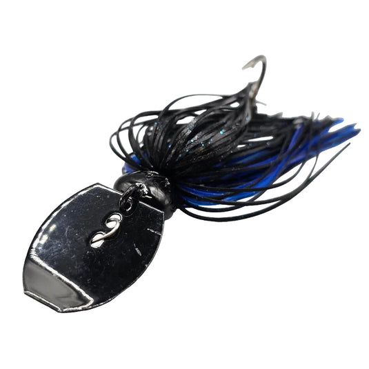 Brazalo Strutter 2.0 Bladed Jigs - Black n Blue with Black Blade