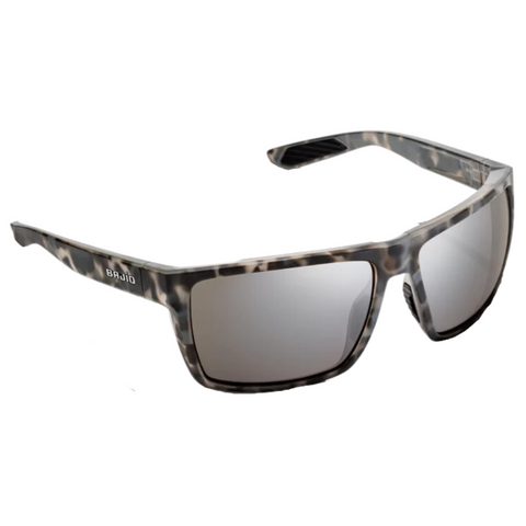 Bajio Stiltsville Sunglasses - Matte Gray Tortoise Frames with Silver Mirror Glass Lens