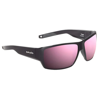 Bajio Vega Sunglasses - Black Matte Frames with Rose Mirror Glass Lens
