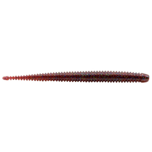 Red and black fishing lure on a white background - Blood Apple