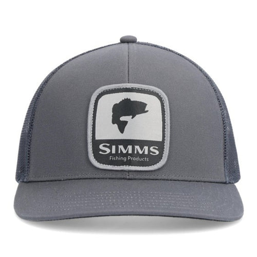Simms Double Haul Icon Trucker Hat – Mid-Crown Fit with Mesh Back and Simms Fish Logo Patch