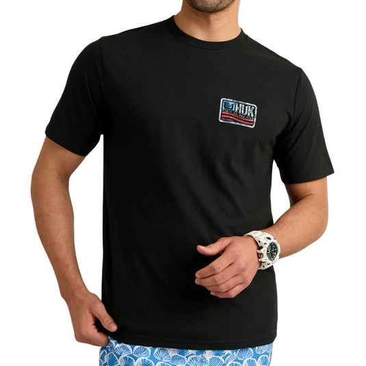 Huk Men's Born Wave T-Shirts - Front - Black