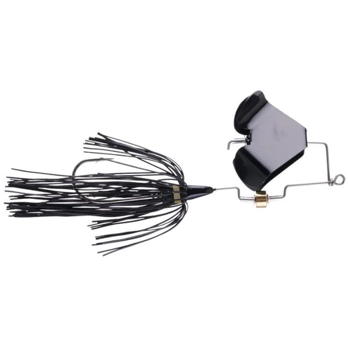 Black's Custom Lures Toad Toater Double Up Buzzbaits - Black with Black Blade