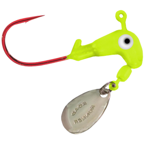 Blakemore Fishing Road Runner Barbed Jig Heads - Chartreuse