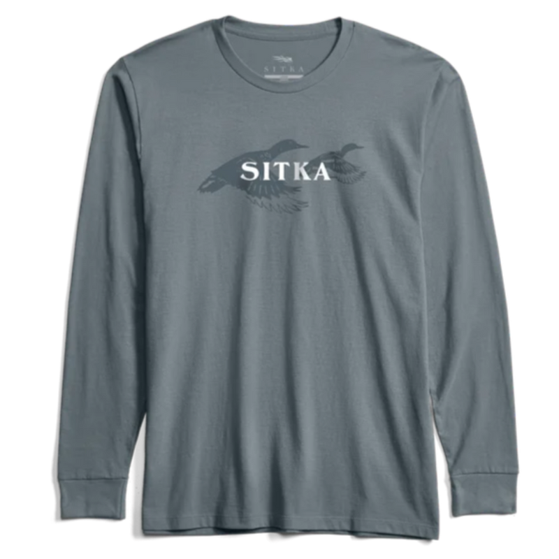 Load image into Gallery viewer, Sitka Rising Teal Long Sleeve T-Shirt – Cotton Polyester Blend Tee with Long Sleeves and Pre-Washed Fit
