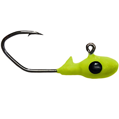 Bobby Garland Overbite Sickle Jig Heads - Moglo Chartreuse
