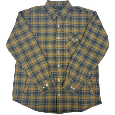 Canyon Guide Outfitters Fleece Lined Flannel Button Up Jacket - Orange and Blue