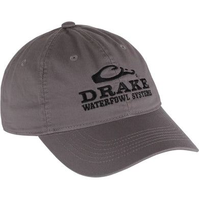 Drake Waterfowl Cotton Twill Systems Hat with Adjustable Brass Strap - Castlerock Gray