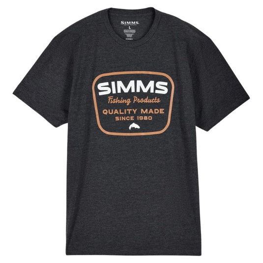 Simms Stamp Lock Men's T-Shirt - Charcoal Heather