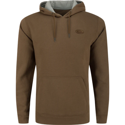 Drake Waterfowl The Three End Hoodie with three-piece lined hood and kangaroo pocket.