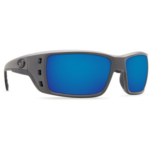 Costa Permit Sunglasses -Matte Gray with Blue Mirror Lens