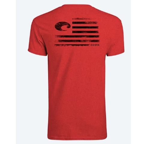 Costa Pride Short Sleeve T-Shirt - Heather Red - Back