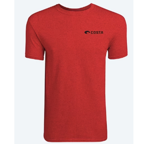 Costa Pride Short Sleeve T-Shirt - Heather Red - Back