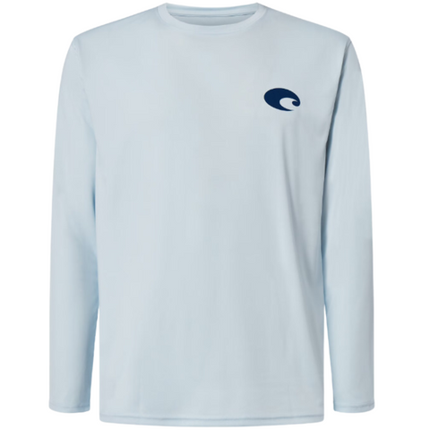 Costa Tech Pride Long Sleeve T-Shirt - Artic Blue - Back